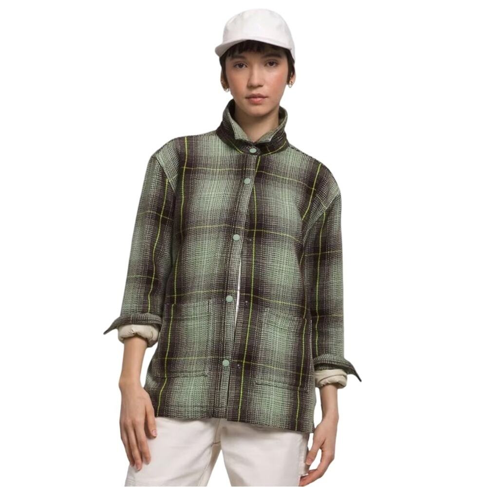The North Face Valley Twill Plaid Shacket | Misty‎ Sage Utility Jacket Women’s M - Picture 8 of 8